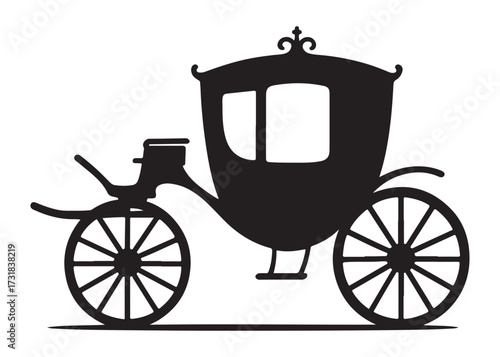 carriage logo silhouette vrctor, carriage of transport silhouette vrctor illustration, horse and carriage silhouette vector, horse with carriage logo silhouettes vector on a white background