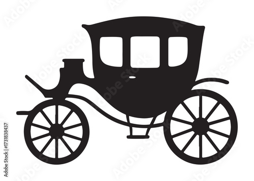 carriage logo silhouette vrctor, carriage of transport silhouette vrctor illustration, horse and carriage silhouette vector, horse with carriage logo silhouettes vector on a white background
