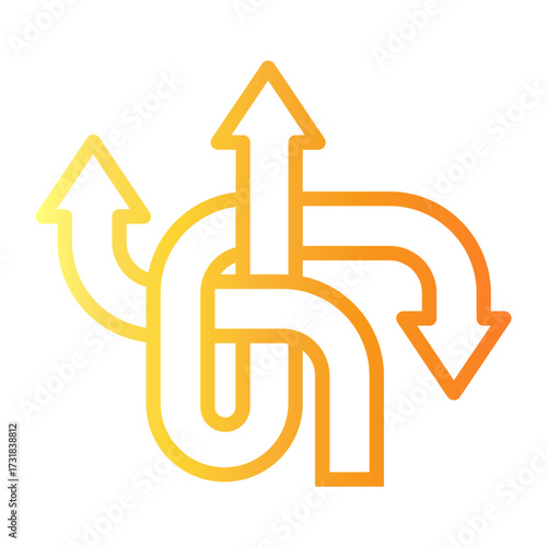 difference Line Gradient Icon