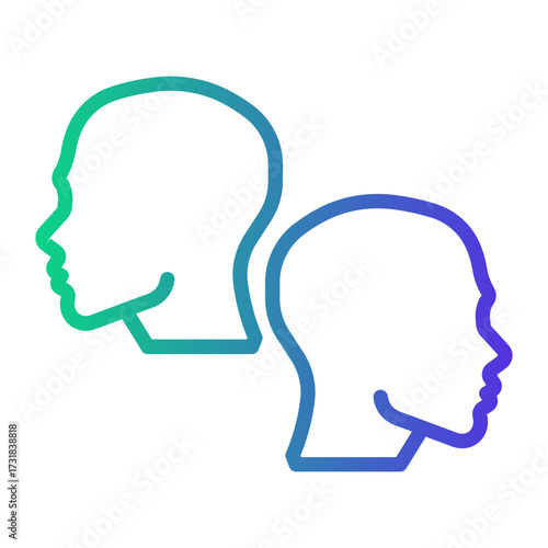 difference Line Gradient Icon