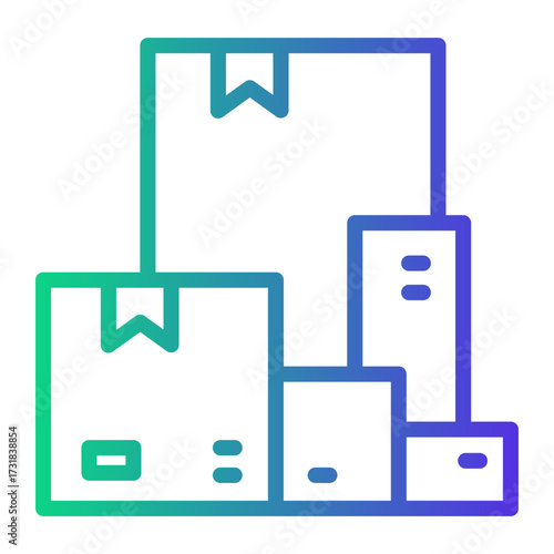 difference Line Gradient Icon