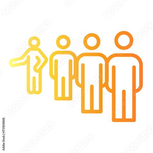 difference Line Gradient Icon