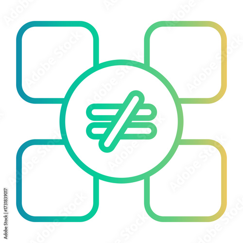 difference Line Gradient Icon