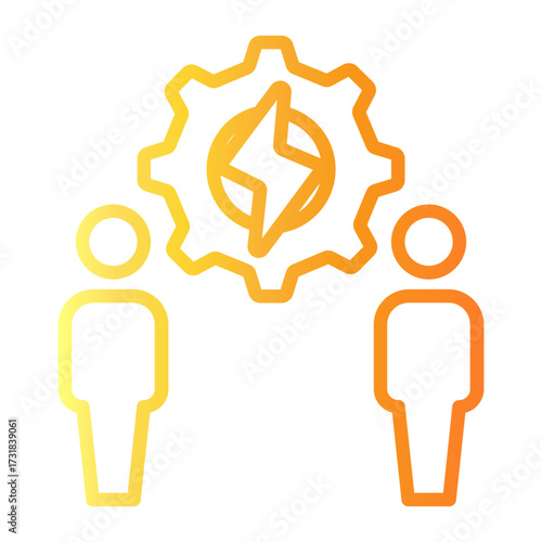 difference Line Gradient Icon