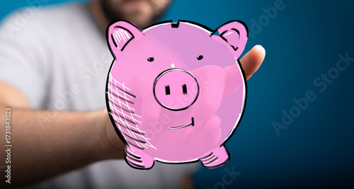 Image of a man holding a di...
