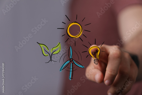 A hand interacts with a vir...