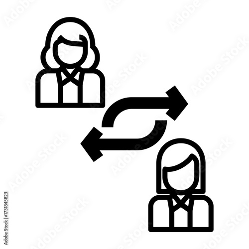 difference Line Icon