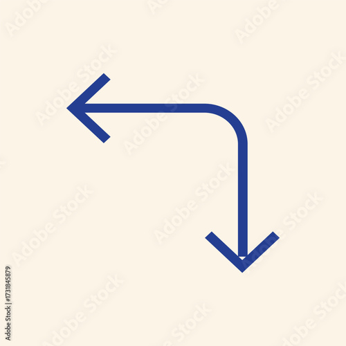 Dynamic blue arrows create a modern, abstract representation of direction change, indicating navigation, strategy, or a shift in progress with clean lines and a minimalist aesthetic for impactful desi