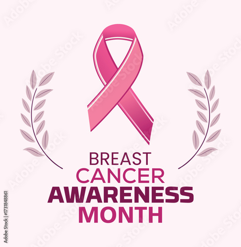 Breast cancer awareness month illustration poster design