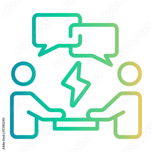 difference Line Gradient Icon
