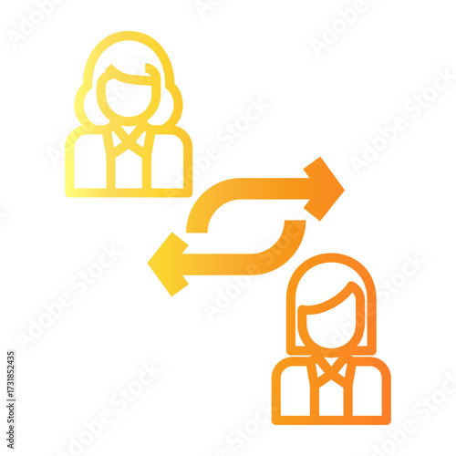 difference Line Gradient Icon