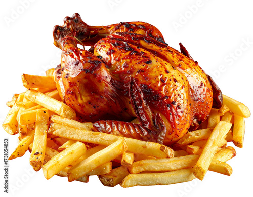 Peruvian Pollo a la Brasa Rotisserie Chicken with French Fries