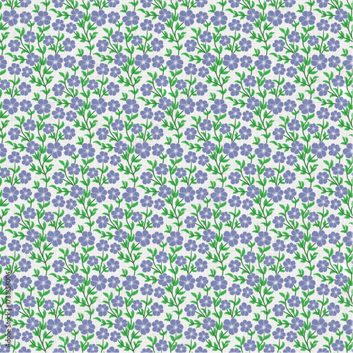 Seamless floral pattern with leaves 
