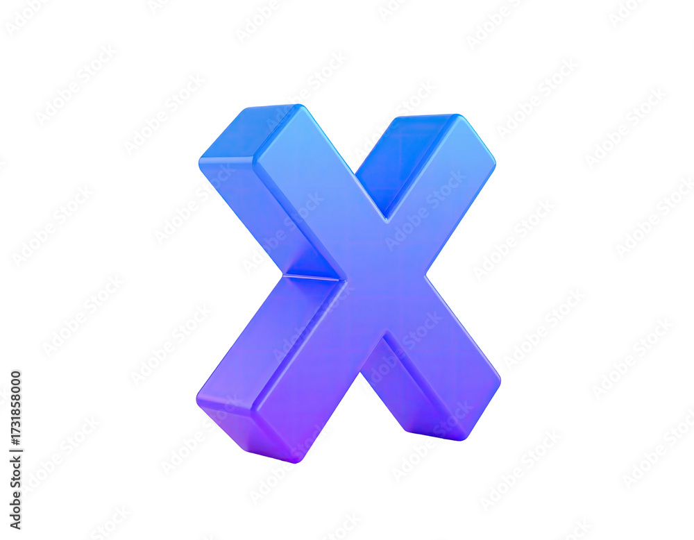 Obraz premium 3D rendering of a stylized 