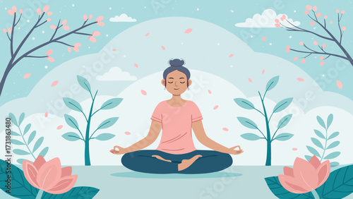 yoga in the lotus position