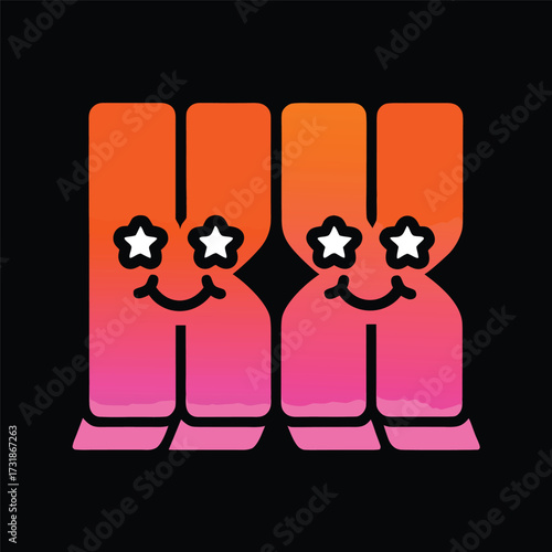 Kitsch Logo with Letter K