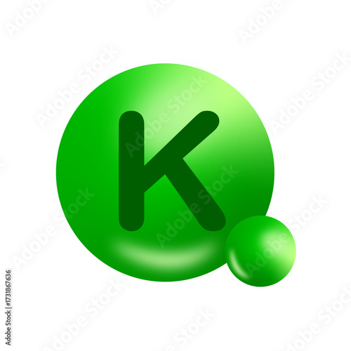green glossy vitamin K 