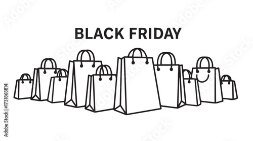 Black Friday vector illustration