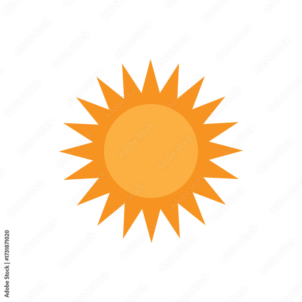 Fototapeta premium Sun icon design template isolated