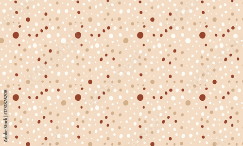 	Cute Baking Sprinkles Seamless Pattern, Abstract Brown Sugar and Cookie Dough Texture