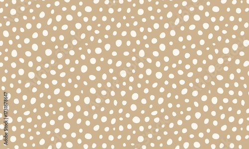 Abstract Hand Drawn Spotted Seamless Pattern, Fawn Deer Animal Print and Terrazzo Texture