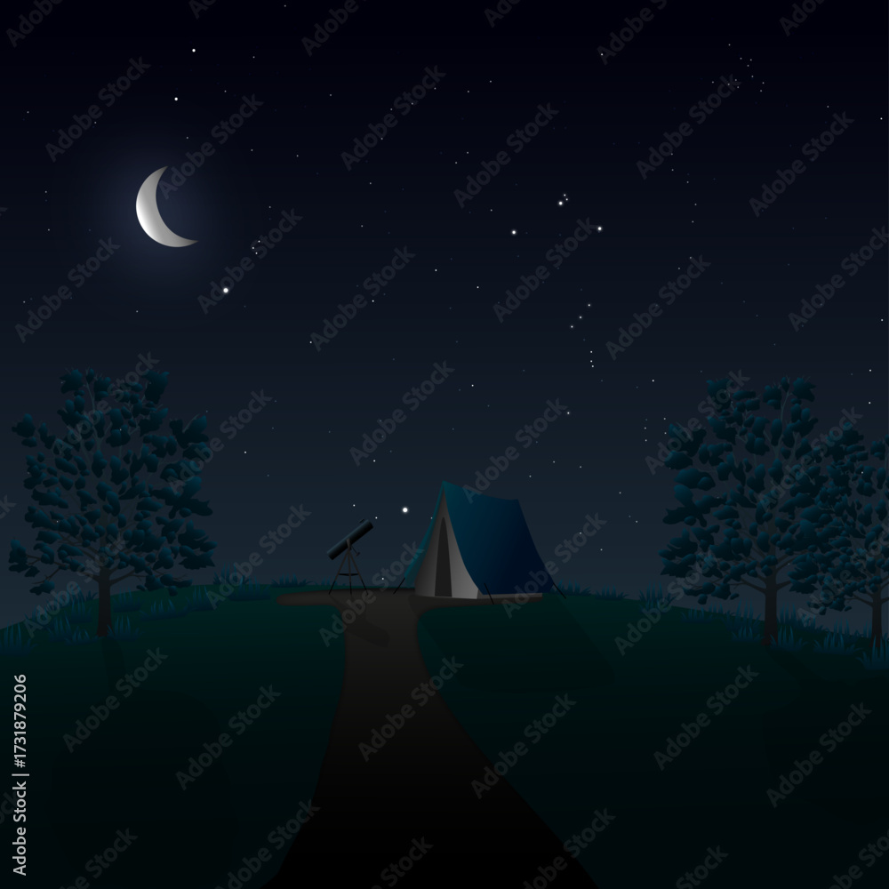 Fototapeta premium Telescope and nature BM