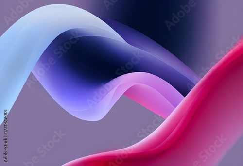 smooth abstract background with flowing waves in shades of blue, purple, and pink against a light purple-grey base.