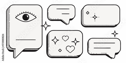 Expressive speech bubbles give voice to your ideas and add a touch of flair to your designs, perfect for social media, blogs, and creative projects