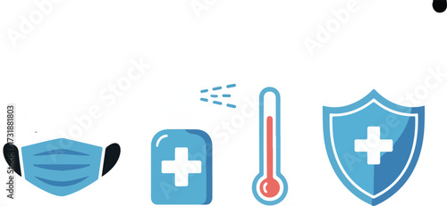 Health Care Safety Icons Set
