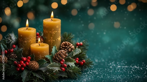 christmas decoration with candle