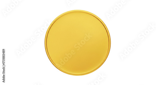 Tablou pe pânză Isolated plain gold coin object