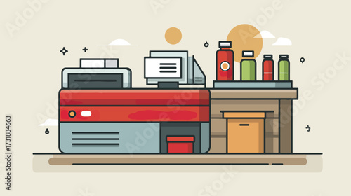 Modern retail point of sale illustration