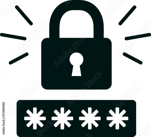 Lock and key security icon vector illustration