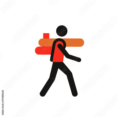 business man running on a white background