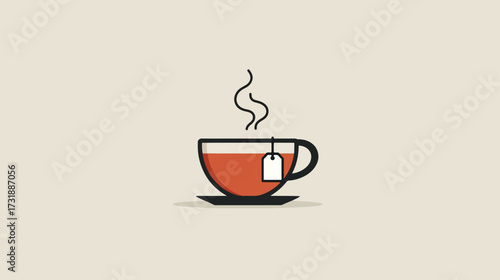 Simple tea cup illustration