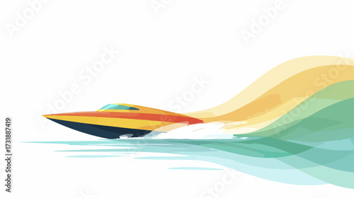 Speedboat on water