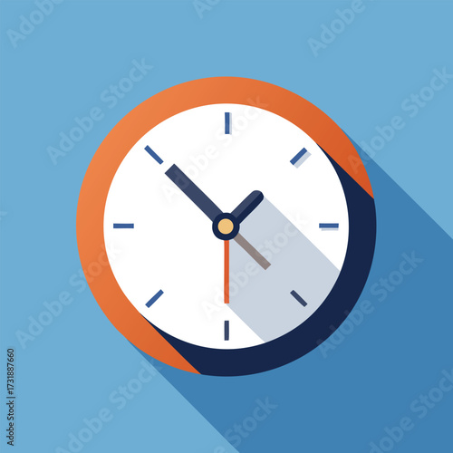 A clock icon set against a blue background, representing timekeeping or reminders.
