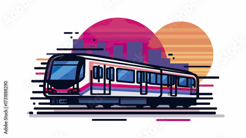 Subway train illustration