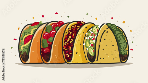 Variety of tacos