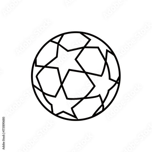 Black and white soccer ball isolated on a white background, ready for sport and game play