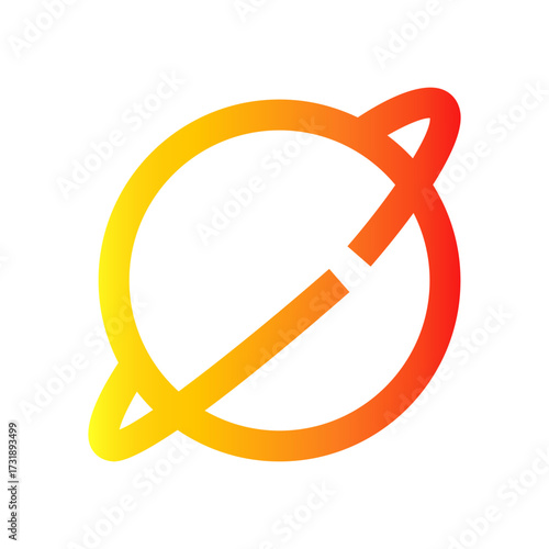 saturn planet symbol icon vector illustration