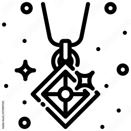 Description of the image the picture shows a necklace pendant with a diamond shaped center design.