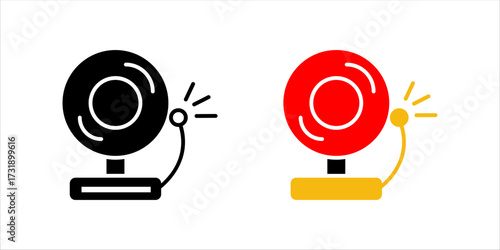 Message notification bell vector line icon for incoming inbox
