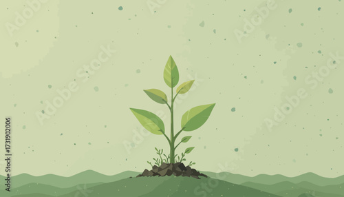 vector of plant grow process