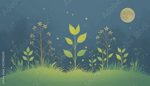 vector of plant grow process