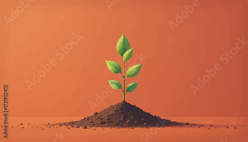 vector of plant grow process