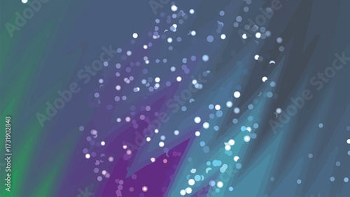 Abstract animated background of moving bokeh lights and aurora borealis style shapes, Abstracts Twirls Particles, royalty stock.