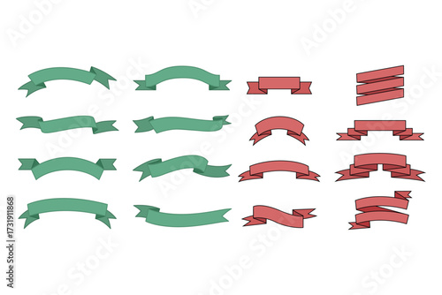Ribbon banner set. Ribbons collection. ribbons. Vector ribbon