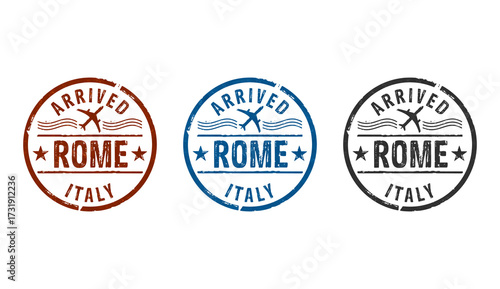 Photography Rome arrived stamp and stamping