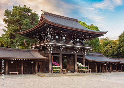 Wallpaper Mural Main gate of Meiji Shinto shrine in Shibuya, Tokyo, Japan Torontodigital.ca
